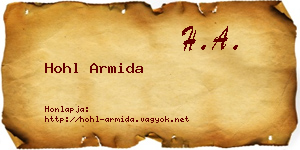 Hohl Armida névjegykártya